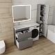 Style Line Тумба с раковиной под стиральную машину Даллас 130 L Люкс Plus серая – картинка-16